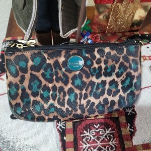 Coach (Authentic) Leopard Wristlet